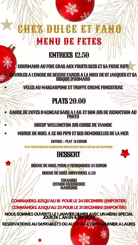Notre Menu de fêtes - Restaurant Puyvert
